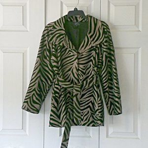 Iridescent Zebra Print Jacket Size Medium